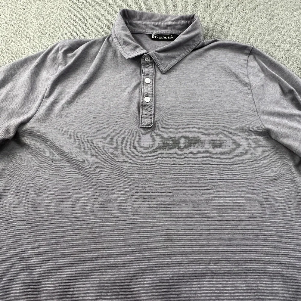 Travis Mathew Polo Shirt Adult Extra Large Striped Short Sleeve Golf Casual Men